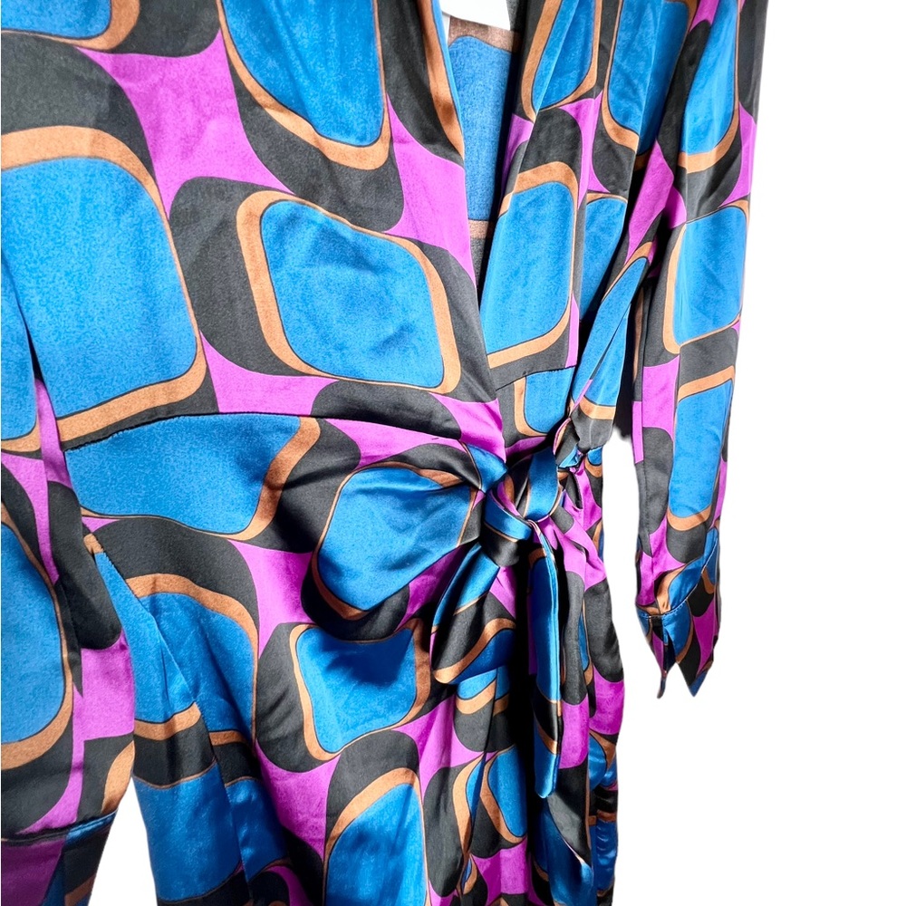 Zara Printed Wrap Midi Dress - Picture 12 of 14